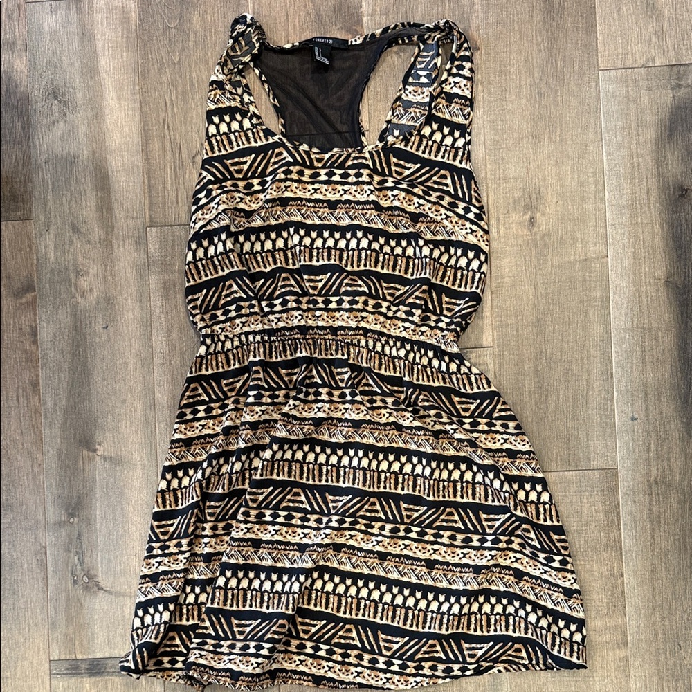 Forever 21 Tribal Black and Cream dress